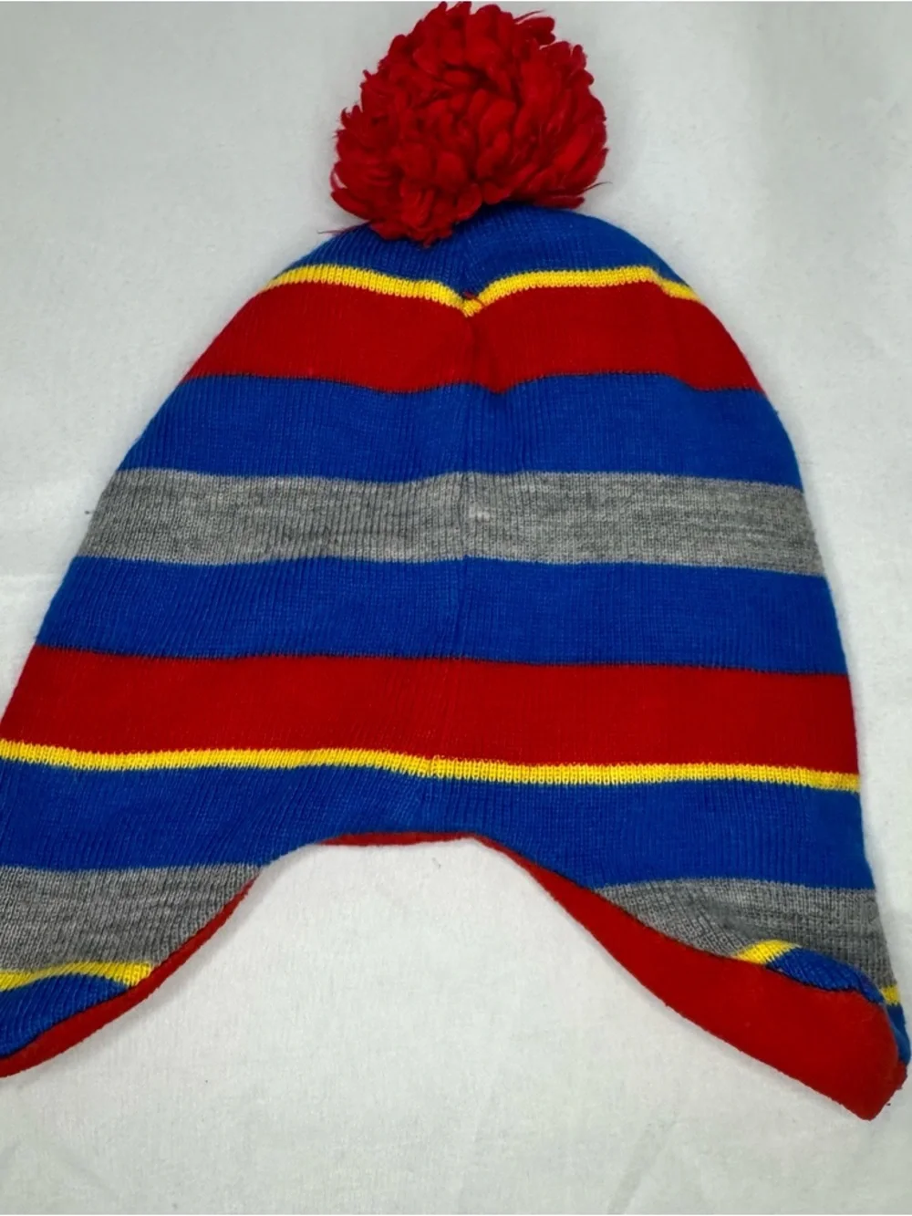 Nickelodeon Paw Patrol Red, Blue & Gray Knit Pom Earflap Hat